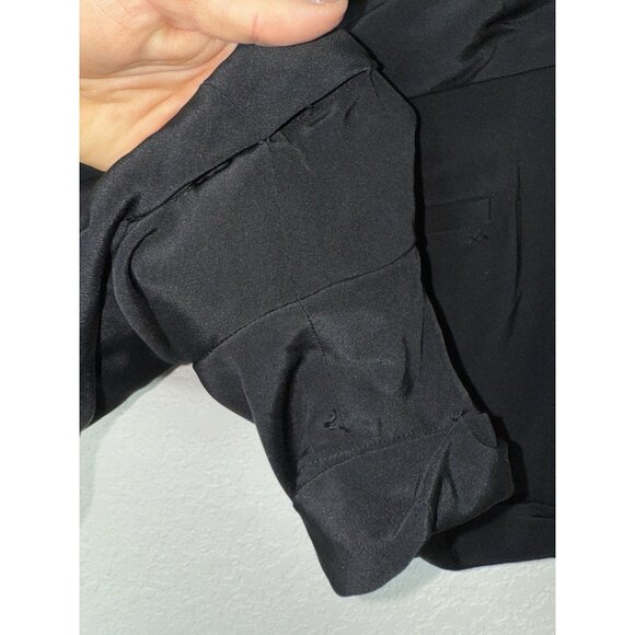 Elizabeth And James 100% Silk Shorts Black Dress Shorts Pleated Cuff Size 4 1B - Picture 8 of 10
